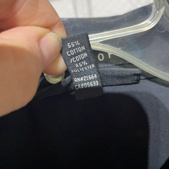 Foxcroft 20w black button down blouse nwot wrinkle free fabric cotton polyester - Picture 8 of 8